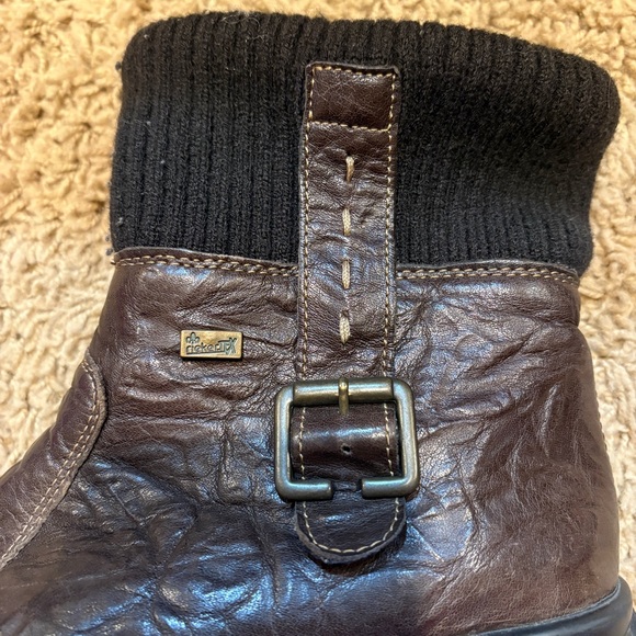 Rieker Tex Women’s Brown Leather Boots Size 37 (US 6) - Picture 2 of 10